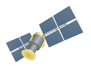 Orbital satellite station. vector illustration