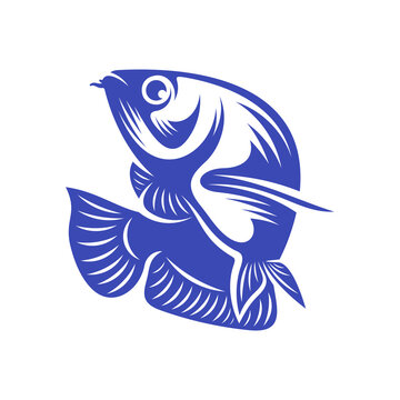 recommend clip art: Arowana fish logo vector template, Creative Arowana fish logo design concepts, icon symbol, illustration