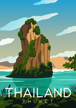 Thailand Vector Illustration Background