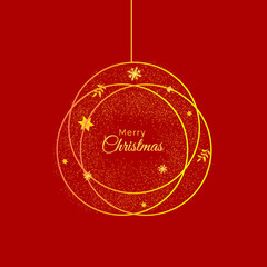 Naklejka premium red christmas ball