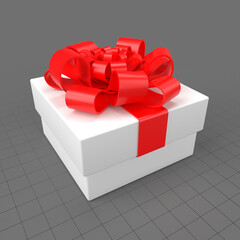 Gift box with bow