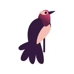 bird abstract style icon isolated vector design
