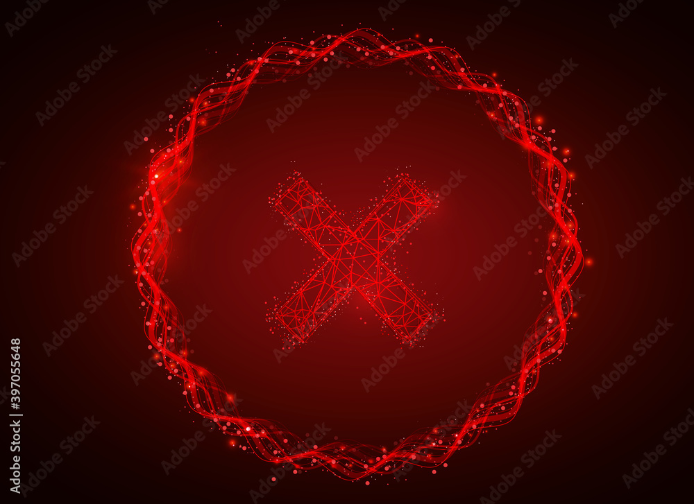 Poster wireframe of geometric checkmark polygonal design. low poly wireframe digital vector illustration. r