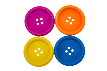 colored buttons isolated