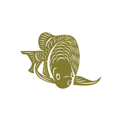 Arowana fish logo vector template, Creative Arowana fish logo design concepts, icon symbol, illustration