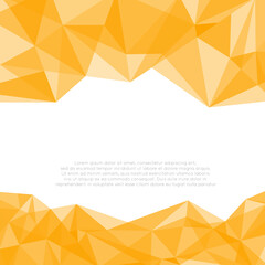 Geometric Gold and White Abstract Vector Background for Use in Design. Modern Polygon Texture with Text