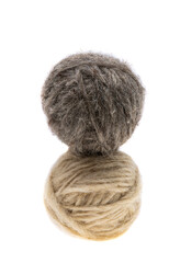 balls of wool isolated