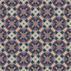 Geometric seamless pattern, abstract colorful background, vector texture.
