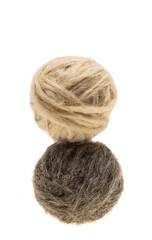 balls of wool isolated