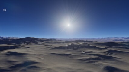 science fiction illustration, alien planet landscape, view from a beautiful planet, beautiful space background 3d render

