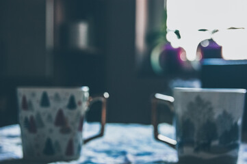 cup of tea on the table