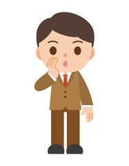 耳打ち スーツ 男性