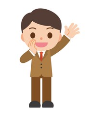 呼ぶ スーツ 男性