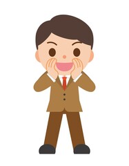 大声 スーツ 男性