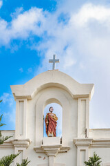 Saint Sculpture at Church, Jaffa, Israel