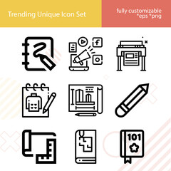 Simple set of bring in related lineal icons.