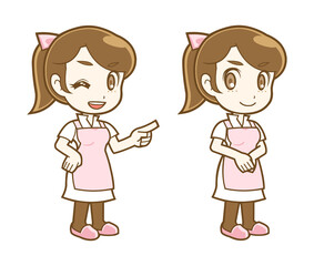  Clip art_04/29/2018 : 歯科医院の看護師