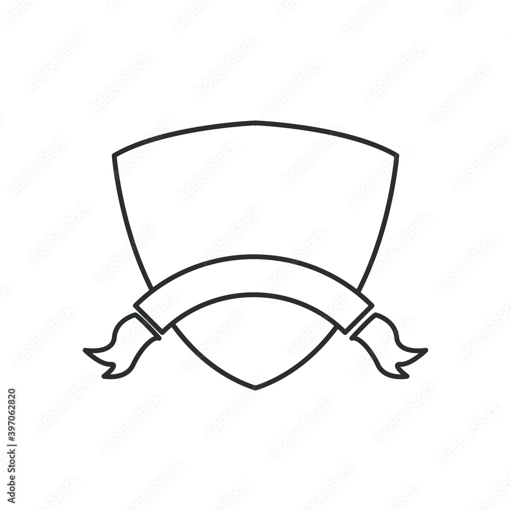 Poster label with ribbon vector design