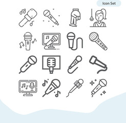 Fototapeta premium Simple set of hum related lineal icons.