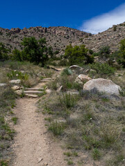 Desert hiking trail on Mt Lemmon.