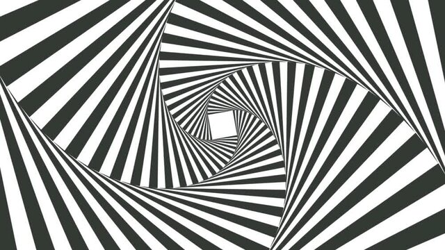 Black and white stripes hypnotic image visualization 