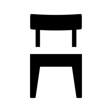 Dining room chair vector icon, simple sign for web site and mobile app on white backround