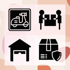 Simple set of deed related filled icons