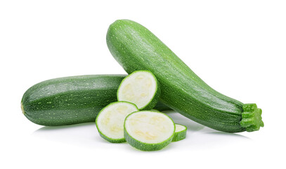 zucchini isolated on white background