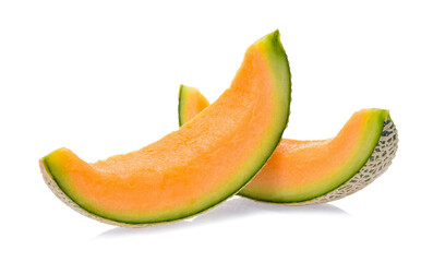 cantaloupe melon isolated on white background