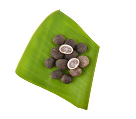 Barometer Earthstars, Mushroom isolated on white background.