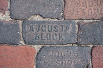 Augusta Block bricks in St Augustine Florida - obrazy, fototapety, plakaty