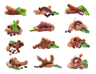 tamarind isolated on white background