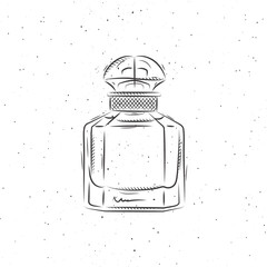 Perfume vintage bottle white