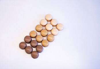 delicious, colorful macarons look tasty