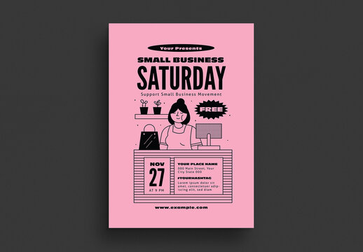 Small Business Saturday Flyer Layout