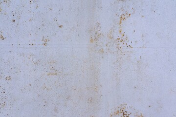 White metal panel with traces of temporary and weather corrosion (Background)