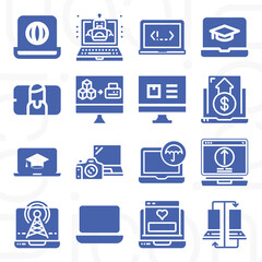 16 pack of 150  filled web icons set