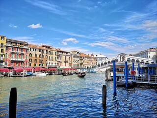 Venedig Canale Grande, Rialto Brücke - obrazy, fototapety, plakaty