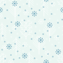 Seamless patterns with winter forest