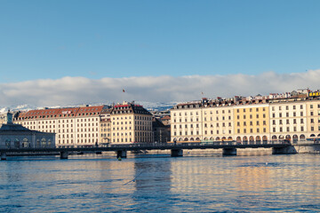 Geneva city in winter