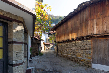 Fototapeta na wymiar Old Houses in The Old town of Lovech, Bulgaria