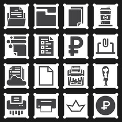16 pack of comic strip  filled web icons set