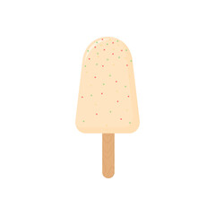 Popsicle ice cream. Vector stock flat illustration isolated on a white background