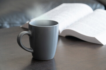 Relaxing with coffee with music and enjoying life