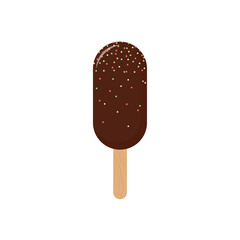 Popsicle ice cream. Vector stock flat illustration isolated on a white background