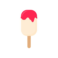 Popsicle ice cream. Vector stock flat illustration isolated on a white background