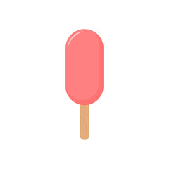 Popsicle ice cream. Vector stock flat illustration isolated on a white background