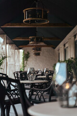 outdoor cafe in the city