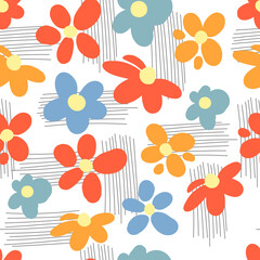 Spring flowers seamless pattern Small floral pattern floral illustration and floral vector pattern flower pattern fabric.