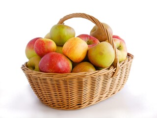 multicolor tasty aplles for eating or cooking